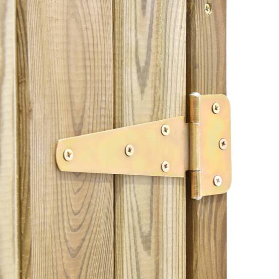 Abri de jardin cabane cabanon maison de stockage remise extérieur hangar outils robuste 123 x 50 x 171 cm Pinède imprégnée marron - Image 6