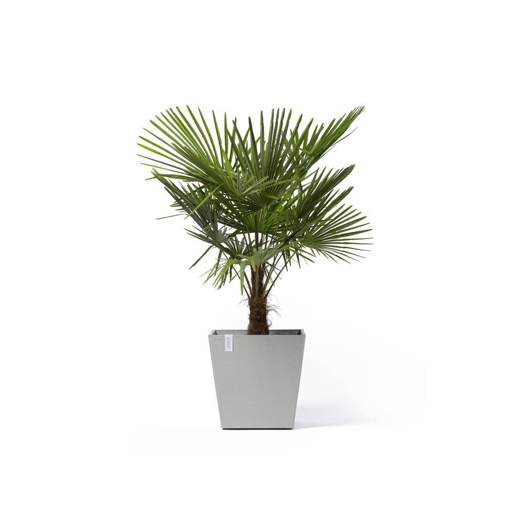 Ecopots - Grand pot sur roues Rotterdam 50 Blanc Gris - 50 x 50 x H. 49,2 cm - 76,3 L ECOPOTS - Imagen 2