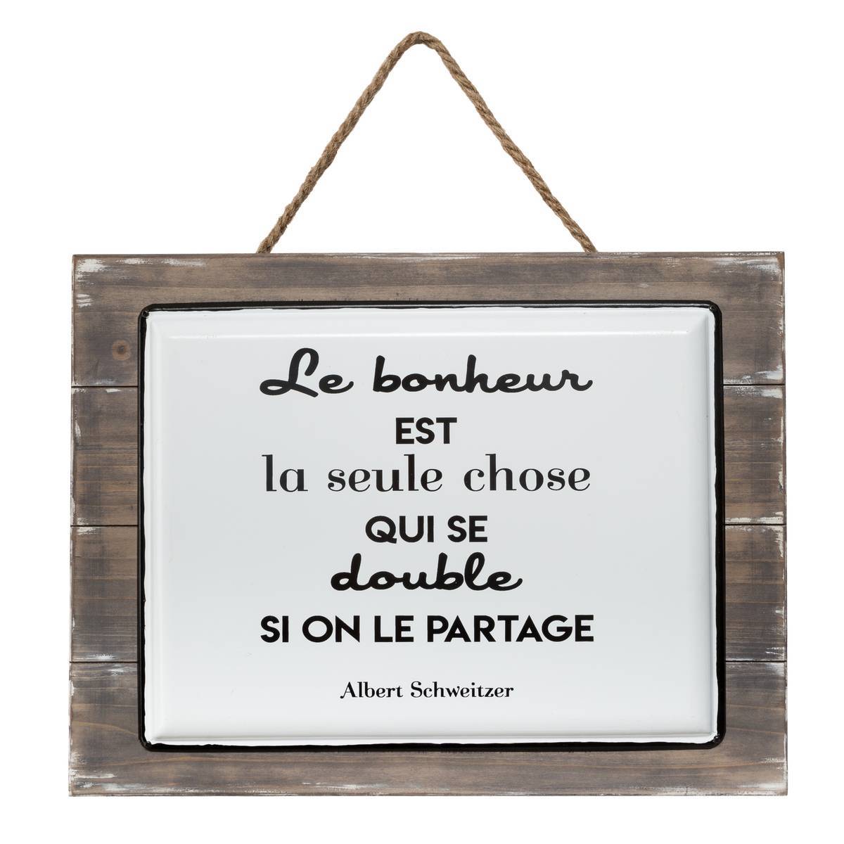 Atmosphera - Plaque "Citation" 40x30,5cm - Atmosphera Créateur d'intérieur - Imagen 2