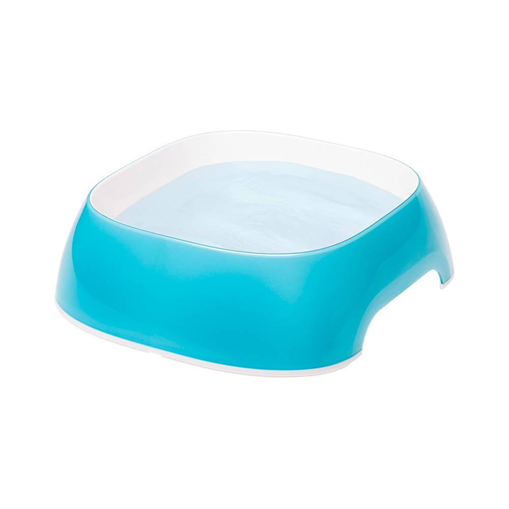 Ferplast - Ferplast Gamelle pour chat Glam - Gamelle à nourriture et à eau pour chat en plastique à la mode, antidérapant, facile à nettoyer, 0,4 litre, Gris - Imagen 2