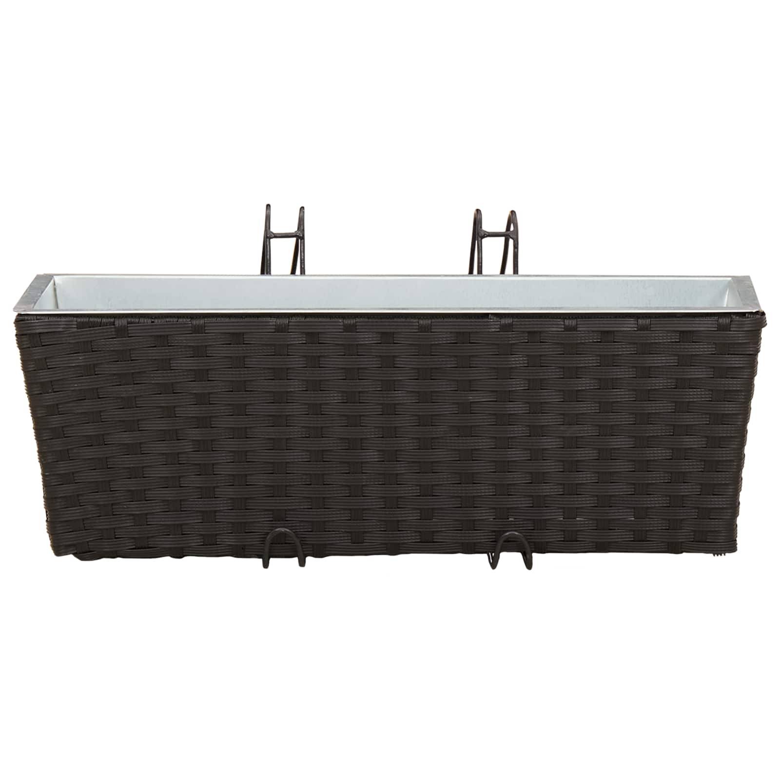 PANGIVO - Jardinière de Garde-Corps Métal Noir 50 x 17 x 17 cm (Lot de 2) - PANGIVO - Image 5