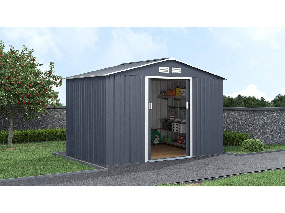 Habitat Et Jardin - Abri De Jardin Métal "vegas Ii" - 5,29 M2 - Gris -habitat Et Jardin - Image 2