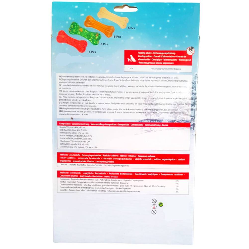 animallparadise - Calendrier de l'avent pour chien 4 x 6 friandises 350g - Imagen 3