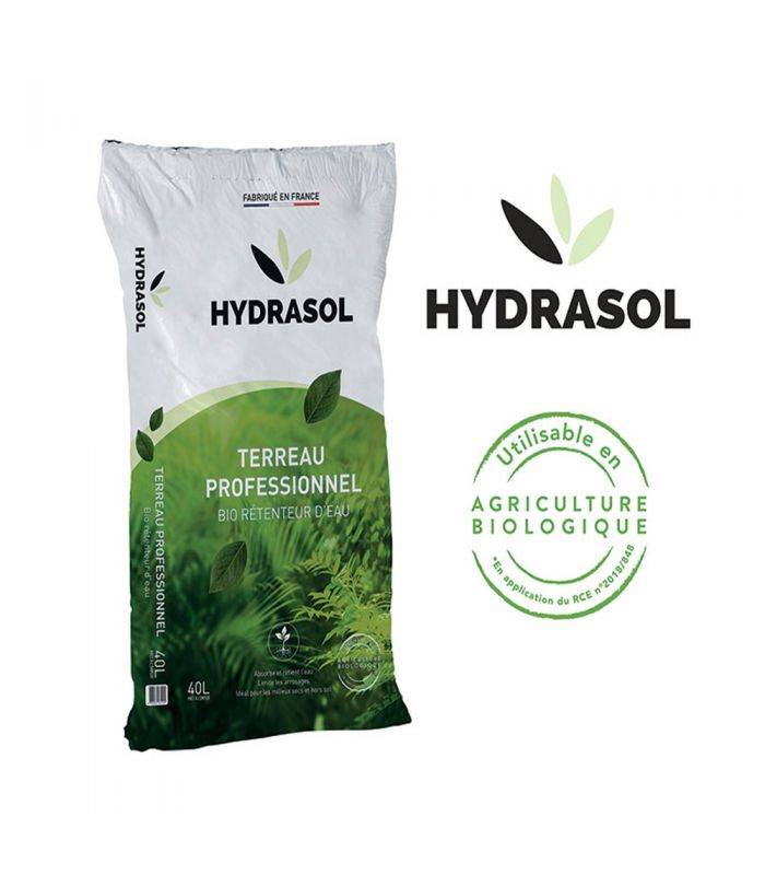 Terreau professionnel bio rétenteur d'eau Hydrasol sac 40 l RACINE PRO154 - Image 2