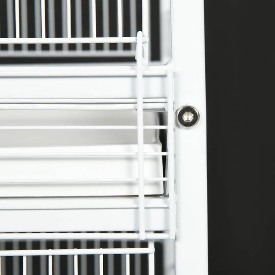 Volière cage à oiseaux sur roulettes design maison mangeoires perchoirs portes plateaux excréments amovibles métal - Image 10