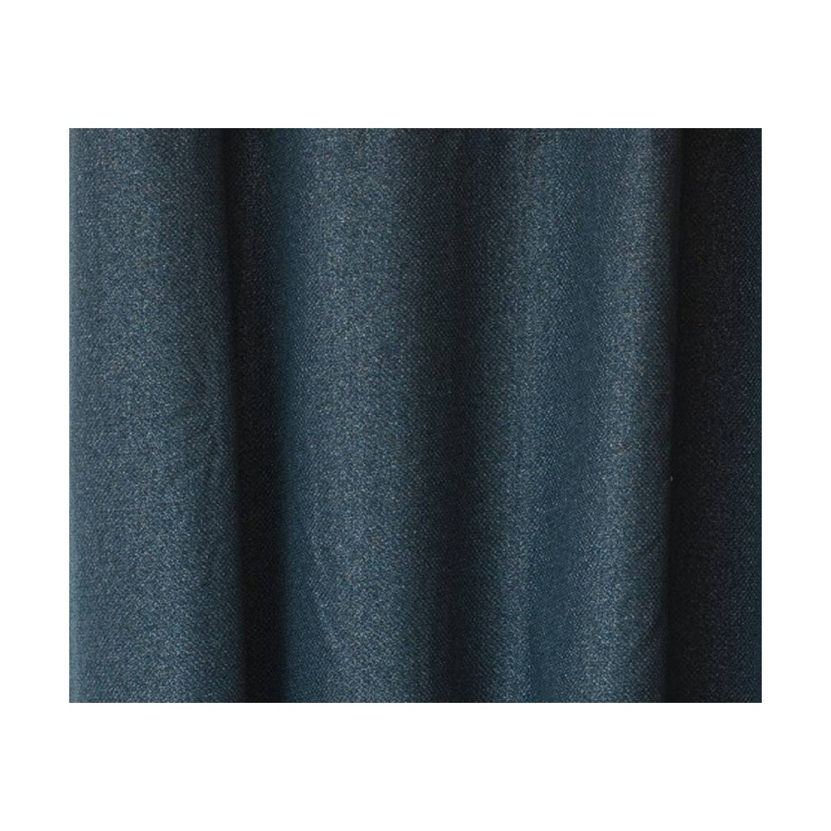 Atmosphera - Lot de 2 Rideaux à  œillets isolant et occultant Bleu Egéen 140 x 260 cm - Imagen 3