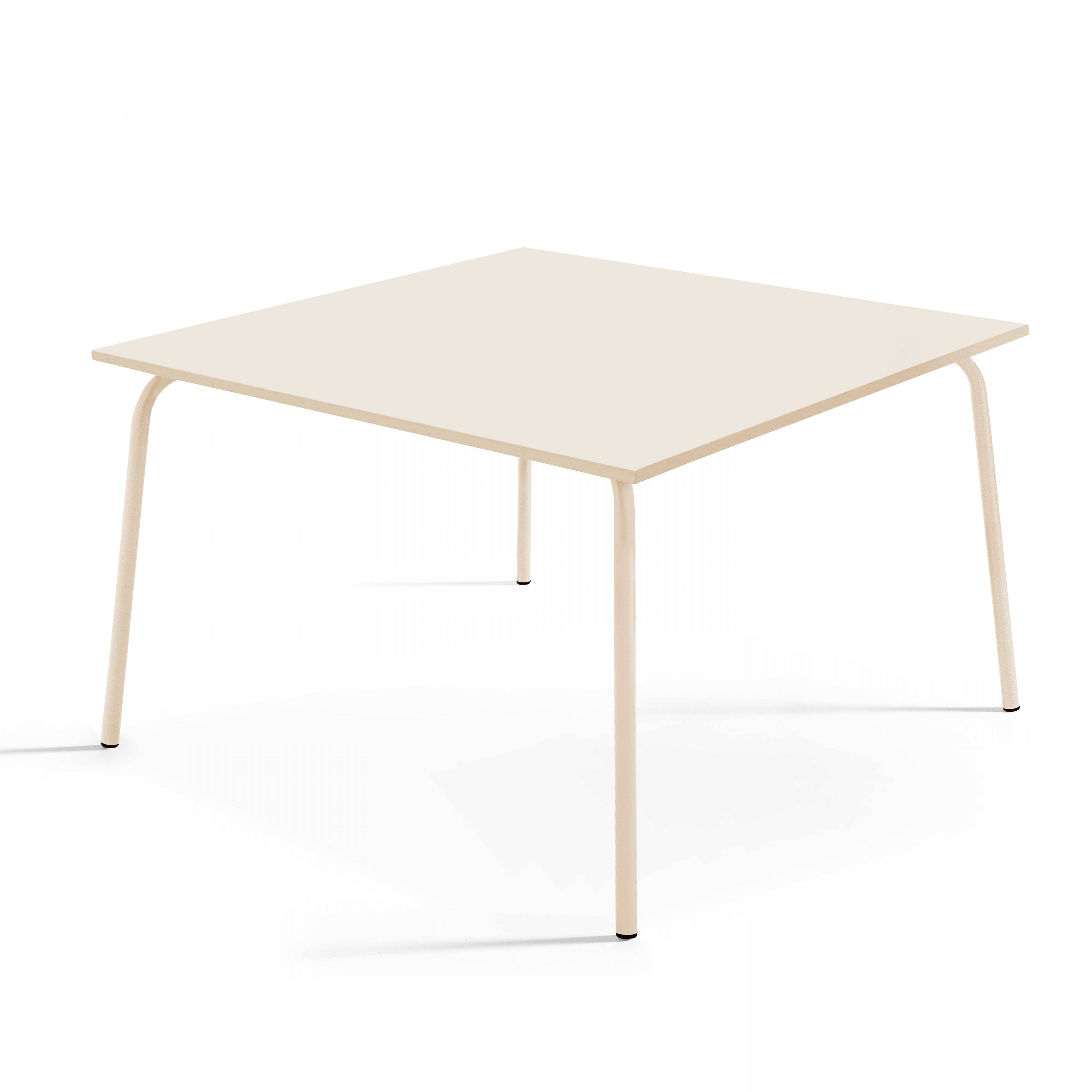 Oviala - Ensemble table de jardin et 8 chaises en métal ivoire Palavas - Oviala - Imagen 3