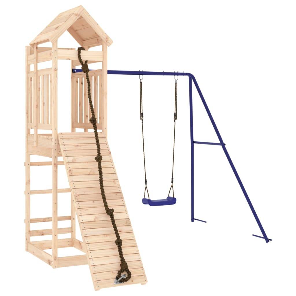 Helloshop26 - Aire de jeux d'extérieur portiques robuste jeux jardin 248 x 259 x 238 cm bois de pin massif - Imagen 1