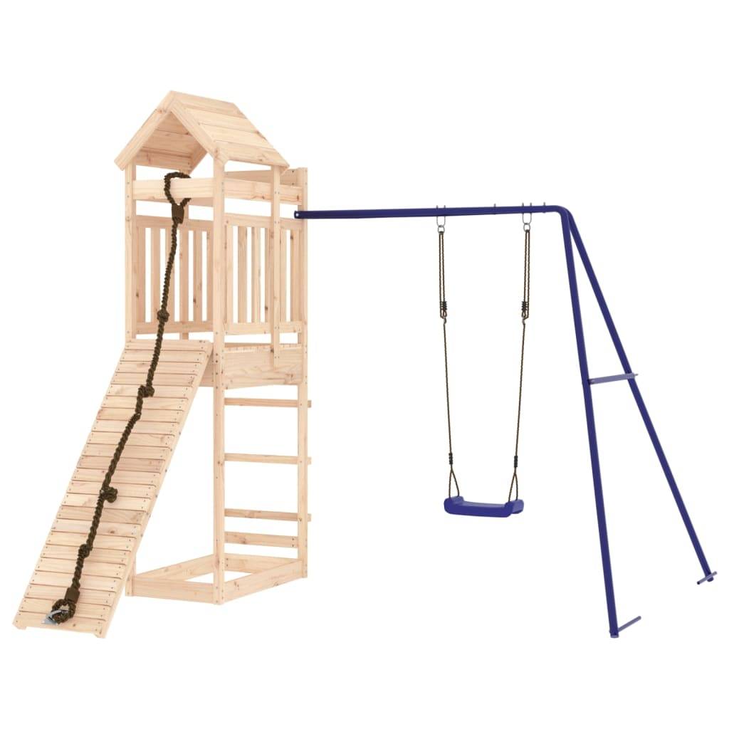 Helloshop26 - Aire de jeux d'extérieur portiques robuste jeux jardin 248 x 259 x 238 cm bois de pin massif - Imagen 3