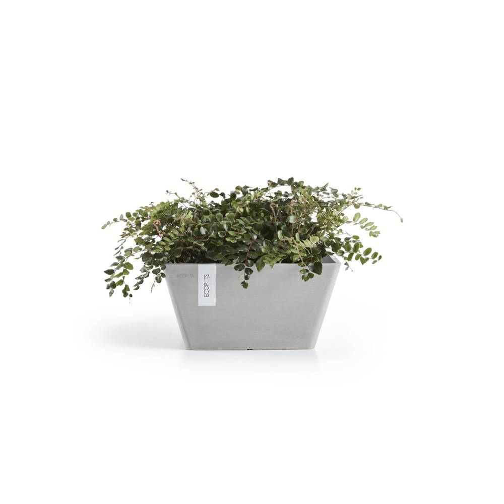 Ecopots - Pot Carré Berlin 30 Blanc Gris - 31 x 31 x H. 15,5 cm - 10 L ECOPOTS - Imagen 1