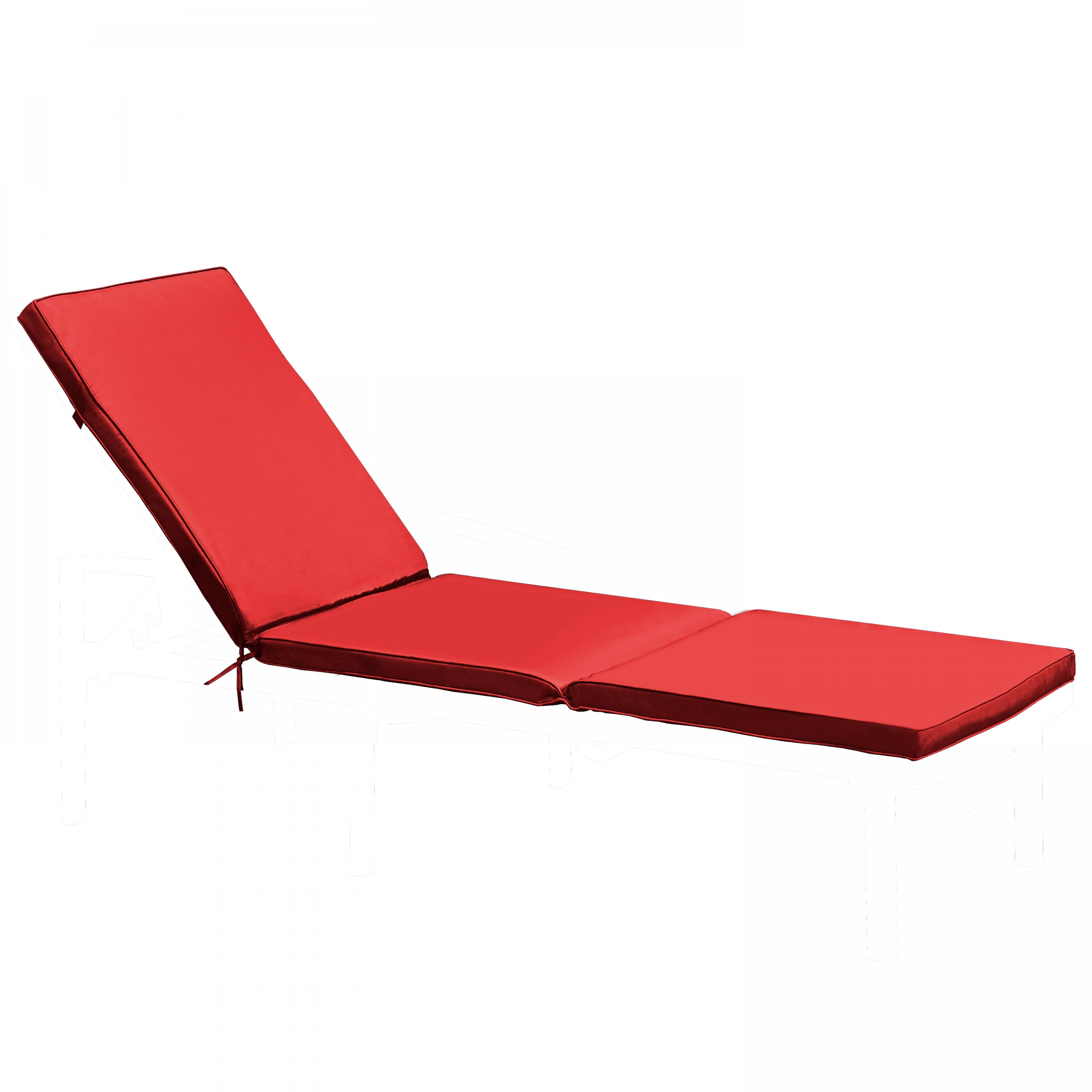 Oviala - Coussin pour bain de soleil rouge 186 x 53 x 5 cm Picchu - Oviala - Imagen 1