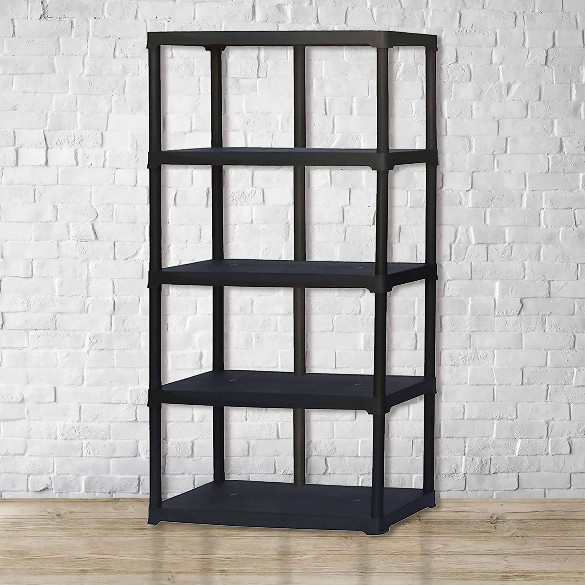 Dmora - Armoire d'extérieur Damme, Etagère d'extérieur, Armoire de balcon polyvalente, Armoire d'extérieur, Anthracite, 100x40h176 cm - Dmora - Imagen 2