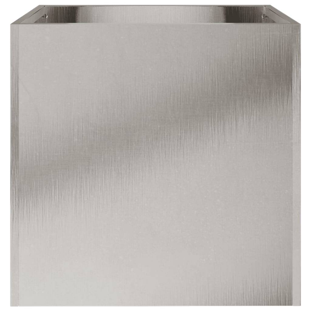 Jardinières 2 pcs acier inoxydable argenté 32 x 30 x 29 cm - PANGIVO - Image 6