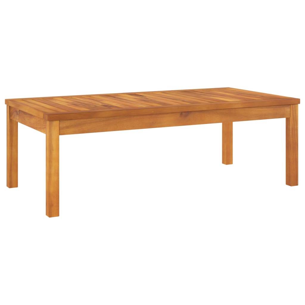 Helloshop26 - Salon de jardin meuble d'extérieur ensemble de mobilier 5 pièces avec coussin crème bois d'acacia solide - Imagen 7