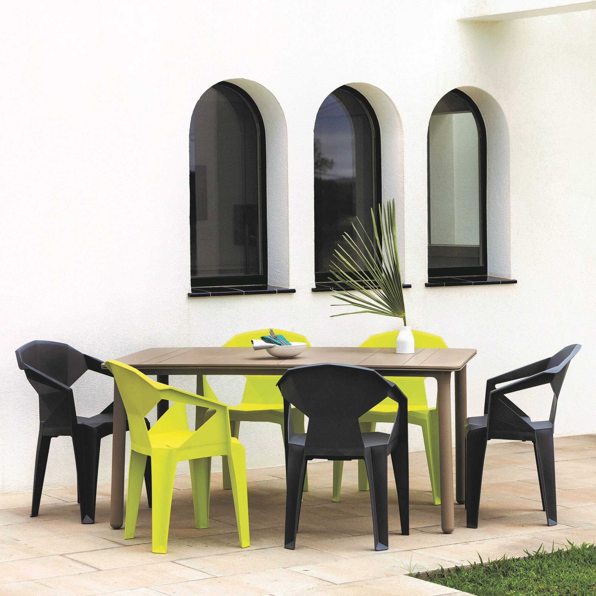 Garbar - Fauteuils Delta garbar plastique blanc (Lot de 4) - Image 3