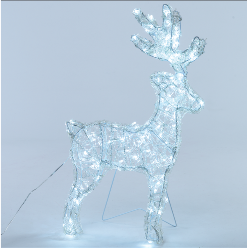 Lotti - Renne lumineux extérieur 3D H85cm 180 LED blanc froid lumière fixe IP44 31V Lotti - Imagen 6