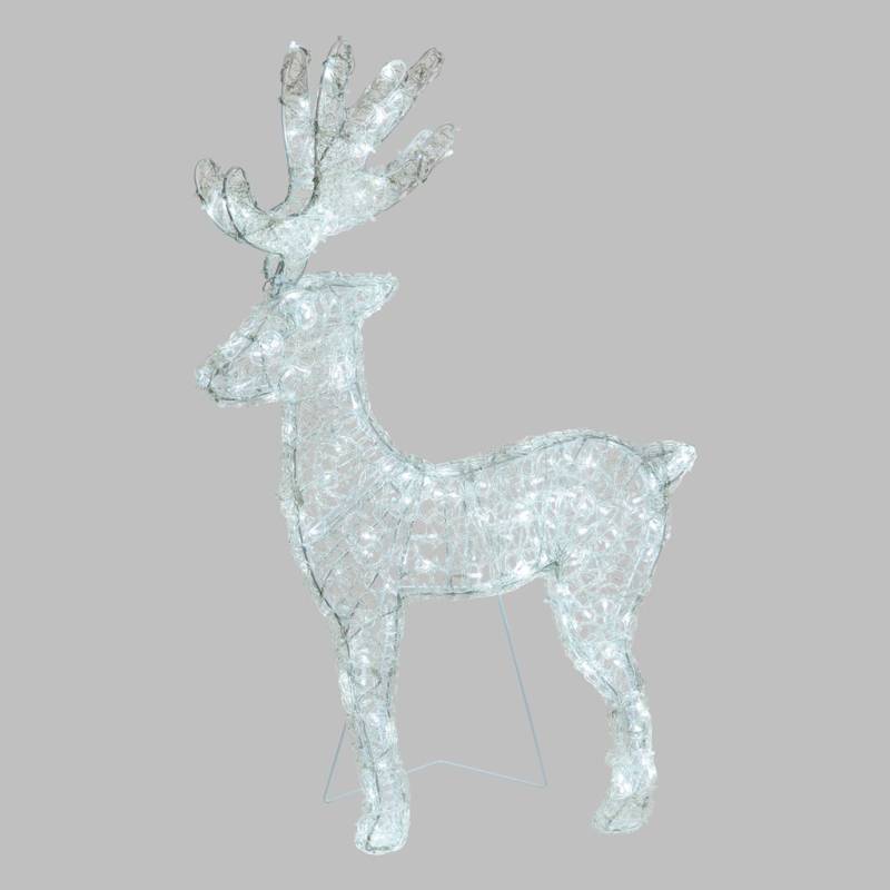 Lotti - Renne lumineux extérieur 3D H85cm 180 LED blanc froid lumière fixe IP44 31V Lotti - Imagen 9