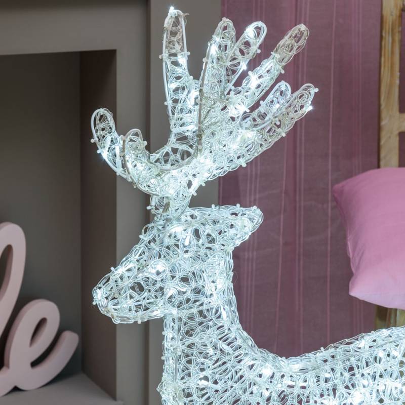 Lotti - Renne lumineux extérieur 3D H85cm 180 LED blanc froid lumière fixe IP44 31V Lotti - Imagen 8