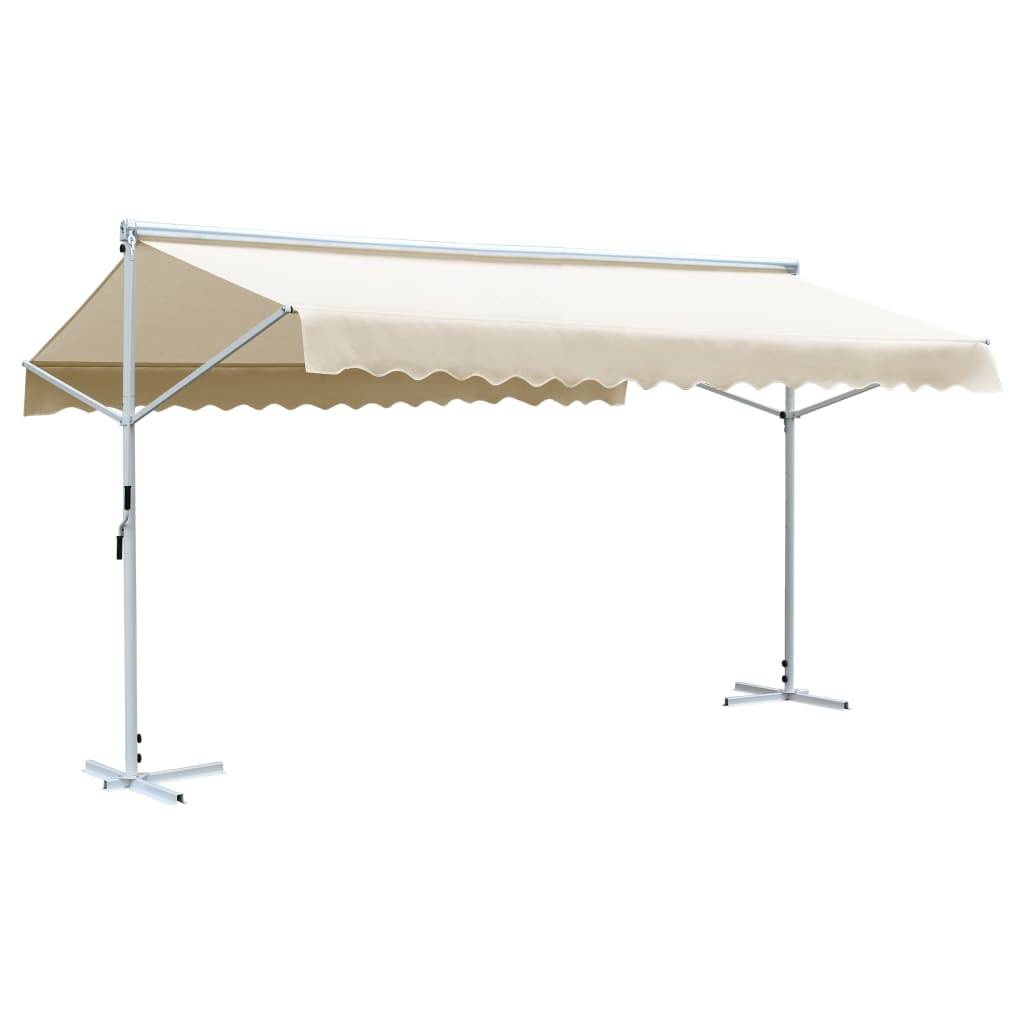 Helloshop26 - Auvent sur pied 600 x 300 cm crème - Imagen 1