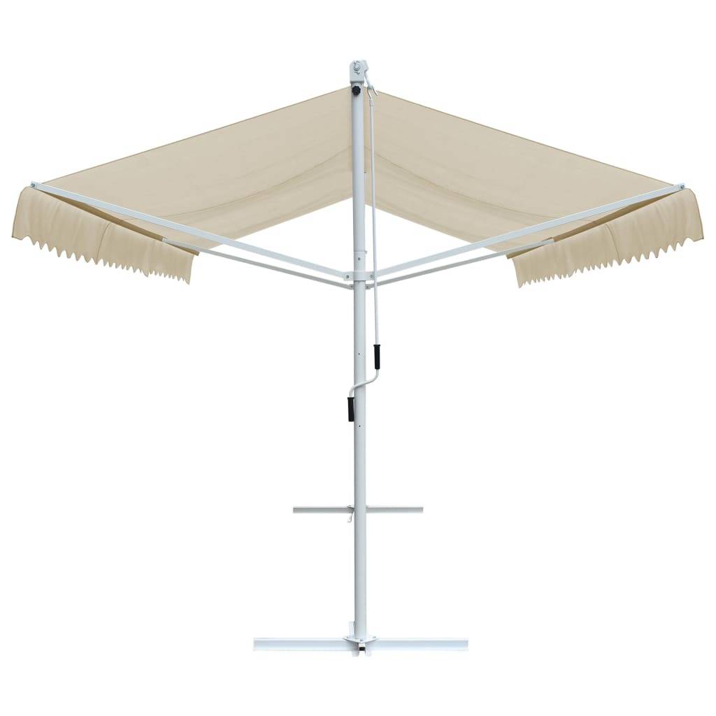 Helloshop26 - Auvent sur pied 600 x 300 cm crème - Imagen 3