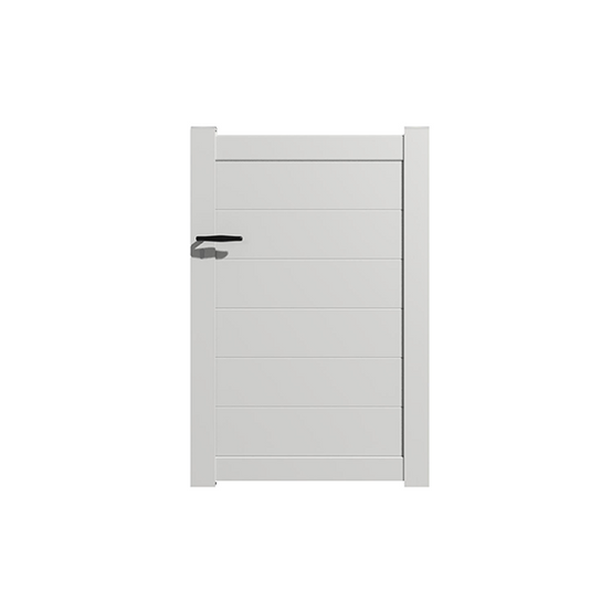 Portail Packit - Portillon alu modèle plein en kit dim. L.1000 (entre piliers) x H.1500 mm Blanc (RAL 9010)