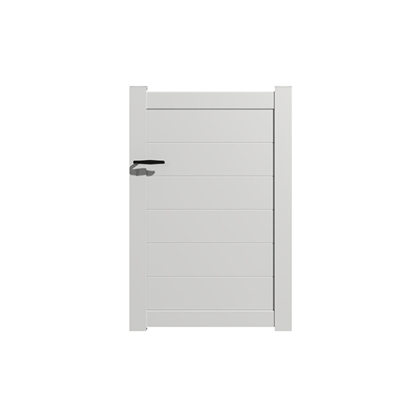 Portail Packit - Portillon alu modèle plein en kit dim. L.1000 (entre piliers) x H.1500 mm  Blanc (RAL 9010)