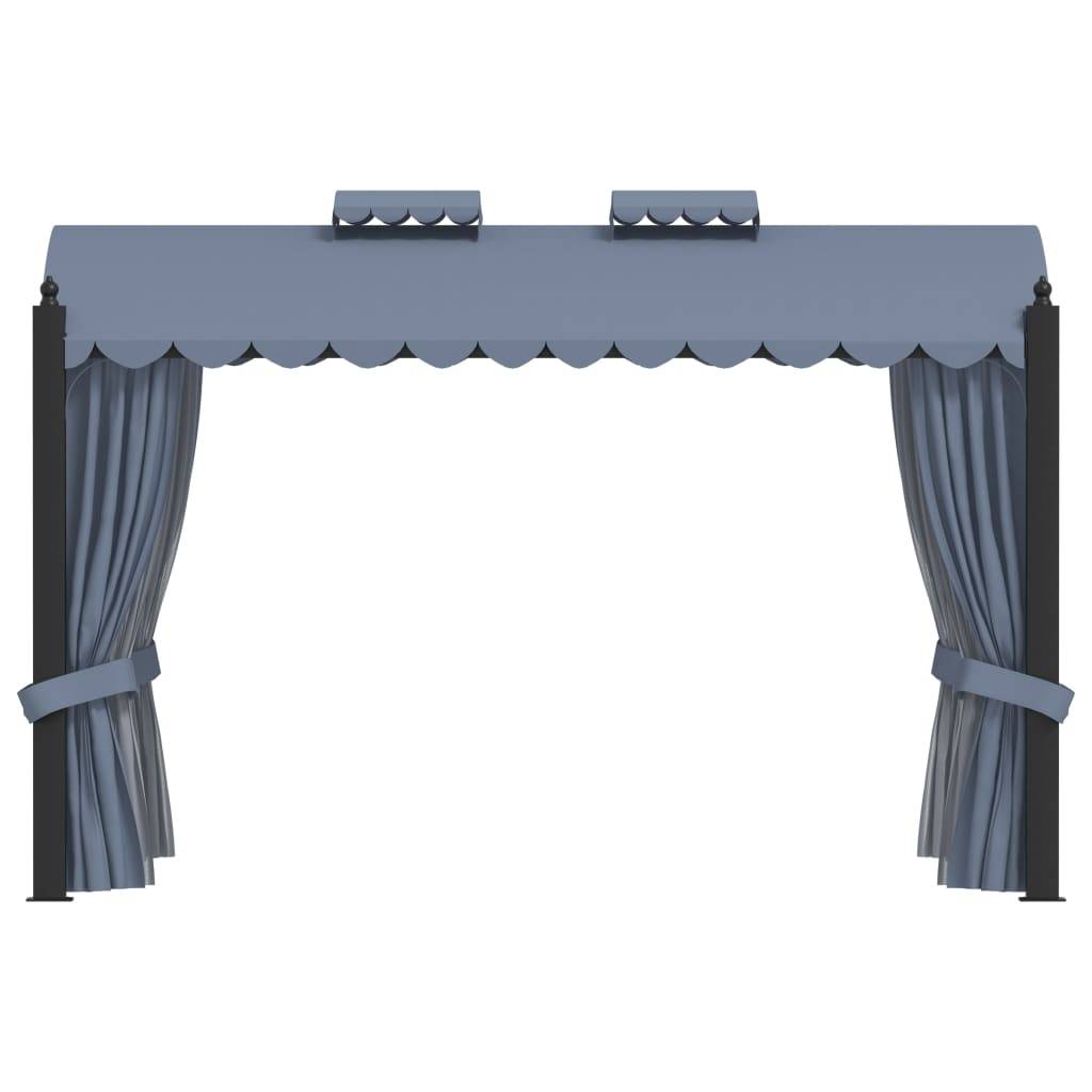 Vidaxl - Tonnelle avec rideaux 3x4 m Anthracite Acier 12 m² vidaXL 48056 - Image 2