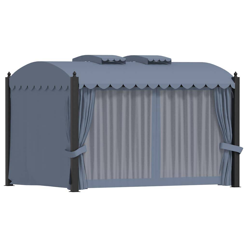Vidaxl - Tonnelle avec rideaux 3x4 m Anthracite Acier 12 m² vidaXL 48056 - Image 6