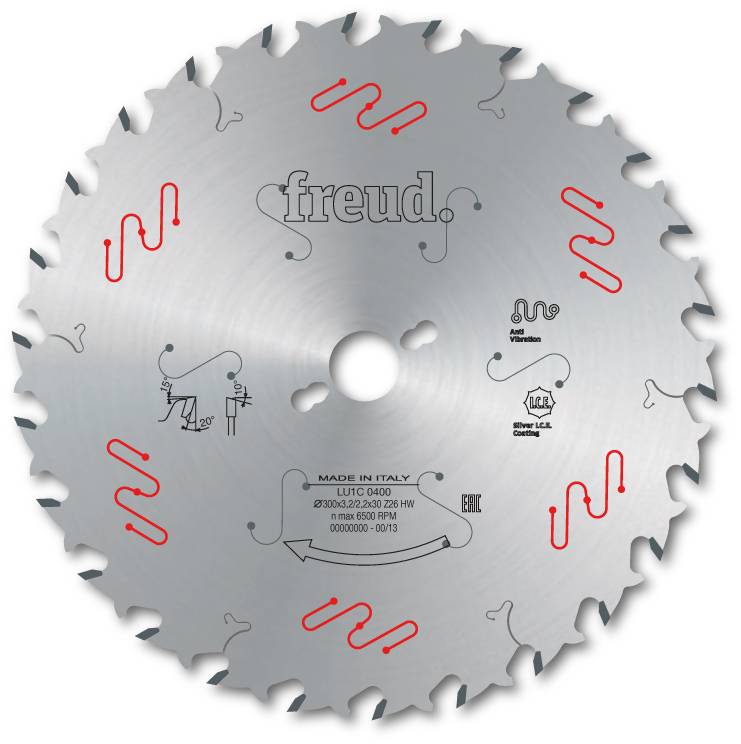 Lame de débit avec antirecul FREUD - Ø450 4,4/3 AL30 Z38 BA - F03FS04611 -LU1C 1400 - Imagen 1
