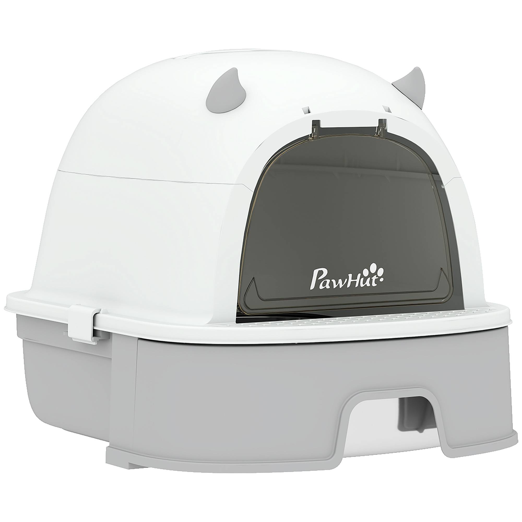 ComfortXL - Maison de toilette pour chat acier inoxydable 52 x 42 x 39 cm grise 3-en-1 anti-odeurs avec filtre charbon - Image 2
