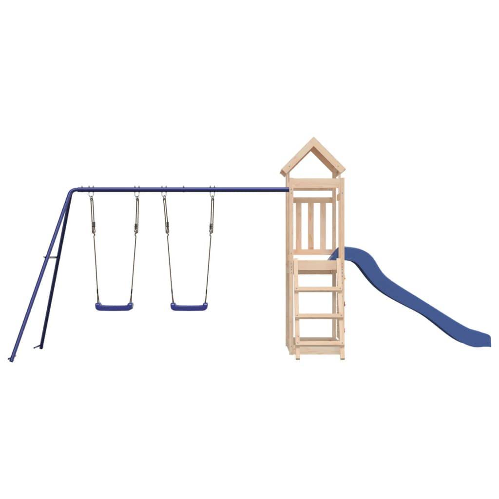 Helloshop26 - Aire de jeux d'extérieur balançoires toboggan portiques robuste jeux jardin 505 x 186 x 214 cm bois de pin massif - Imagen 4