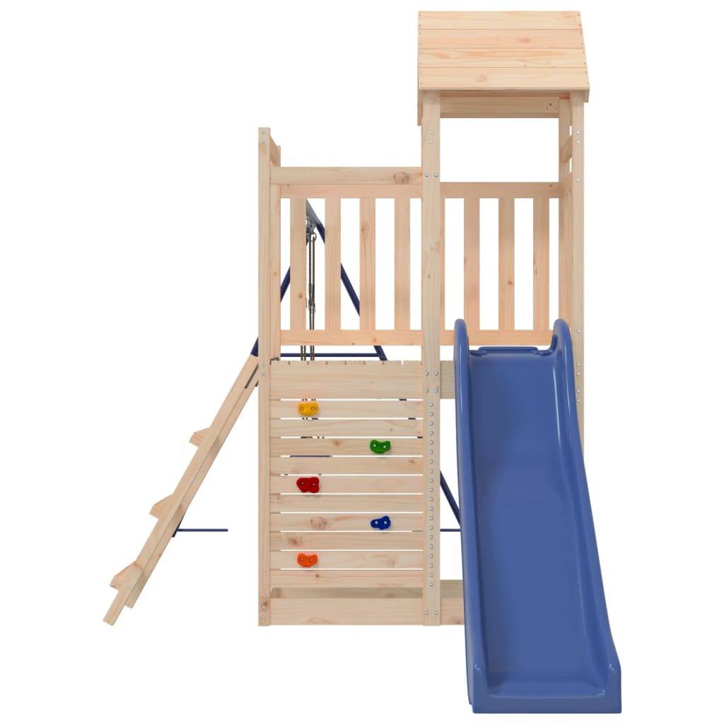 Helloshop26 - Aire de jeux d'extérieur balançoires toboggan portiques robuste jeux jardin 505 x 186 x 214 cm bois de pin massif - Imagen 3