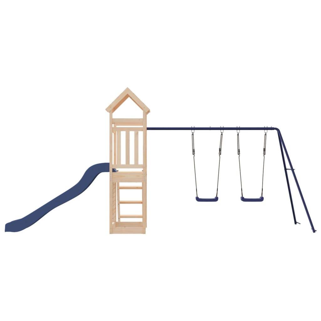 Helloshop26 - Aire de jeux d'extérieur balançoires toboggan portiques robuste jeux jardin 505 x 186 x 214 cm bois de pin massif - Imagen 5