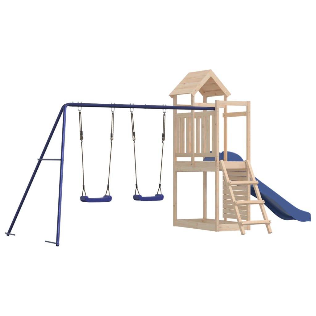Helloshop26 - Aire de jeux d'extérieur balançoires toboggan portiques robuste jeux jardin 505 x 186 x 214 cm bois de pin massif - Imagen 2