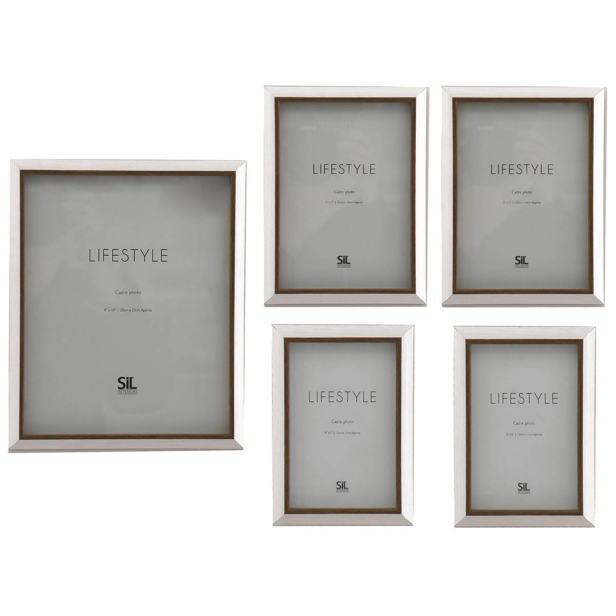 Sil - Set cadres photos Frames (Lot de 5) Sil