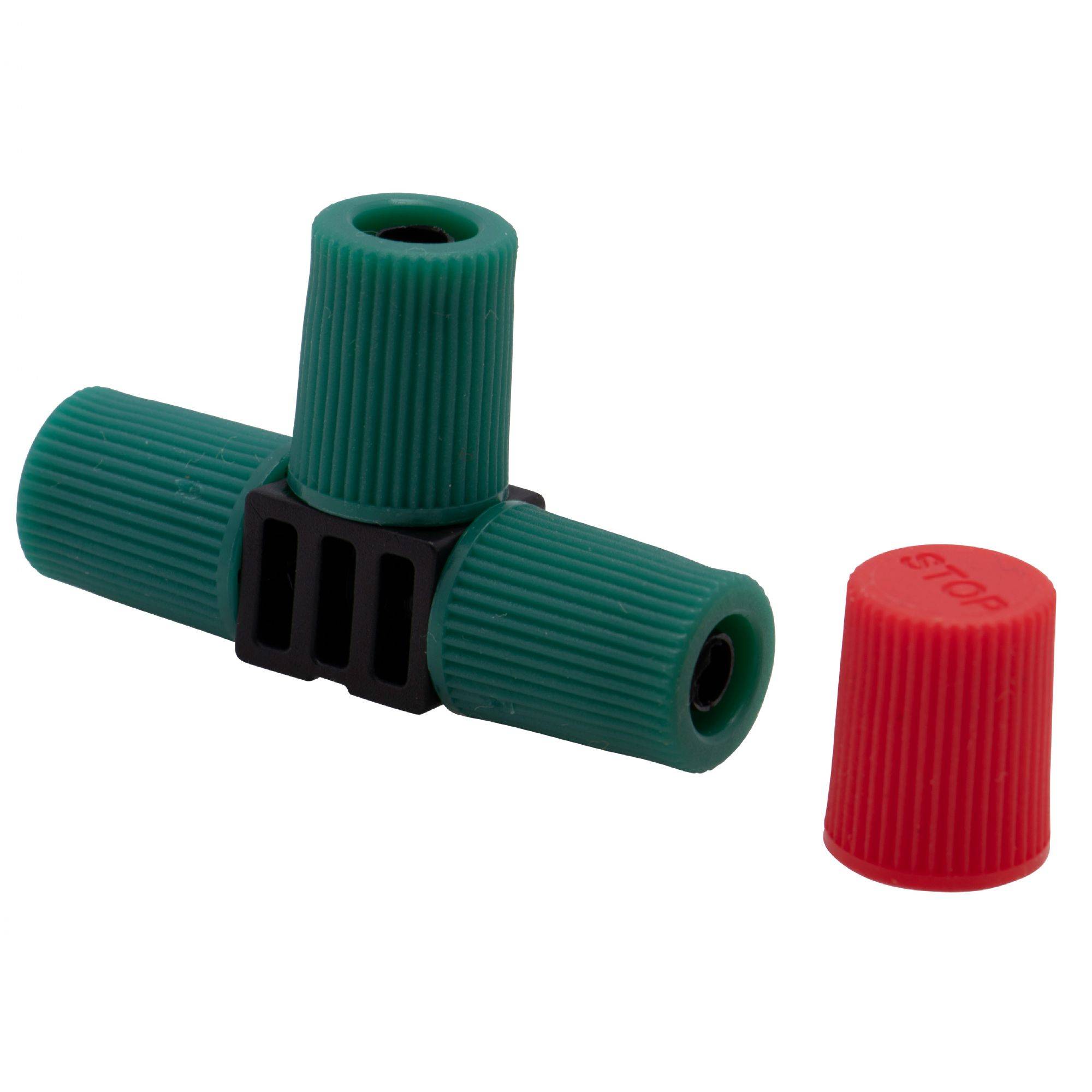 Jardibric - Raccord 5 tés ø6mm avec 5 bouchons Extra - Image 1
