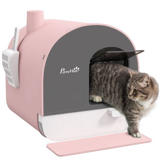 Maison de toilette plastique rose 43 x 44 x 47 cm - PANGIVO - Image 1