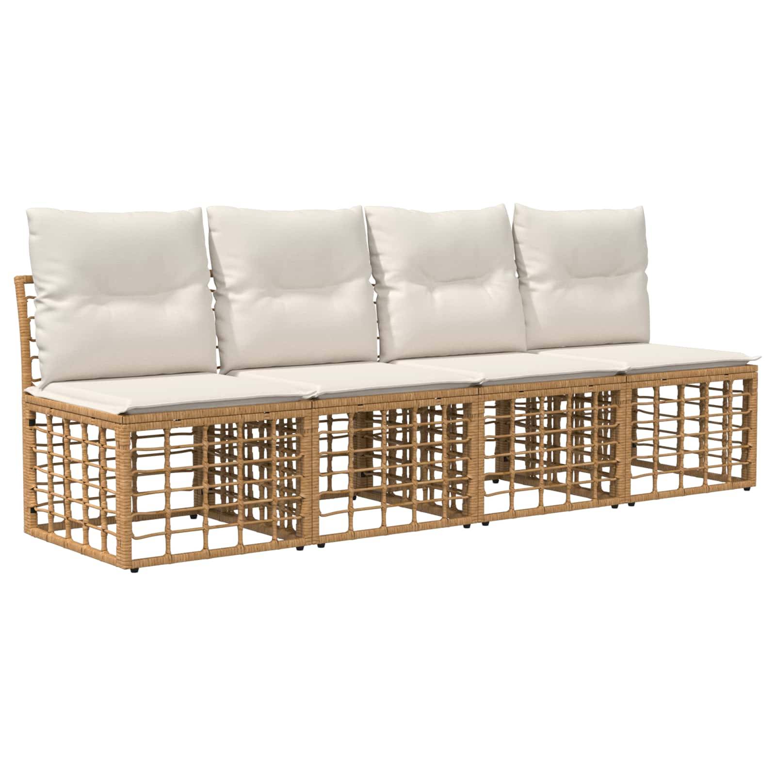 Vidaxl - Ensemble de canapés d'extérieur 7 pc Blanc Naturel et Crème vidaXL 3437668 - Image 6