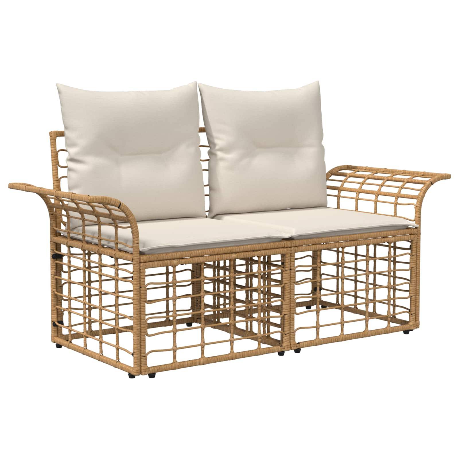 Vidaxl - Ensemble de canapés d'extérieur 7 pc Blanc Naturel et Crème vidaXL 3437668 - Image 4
