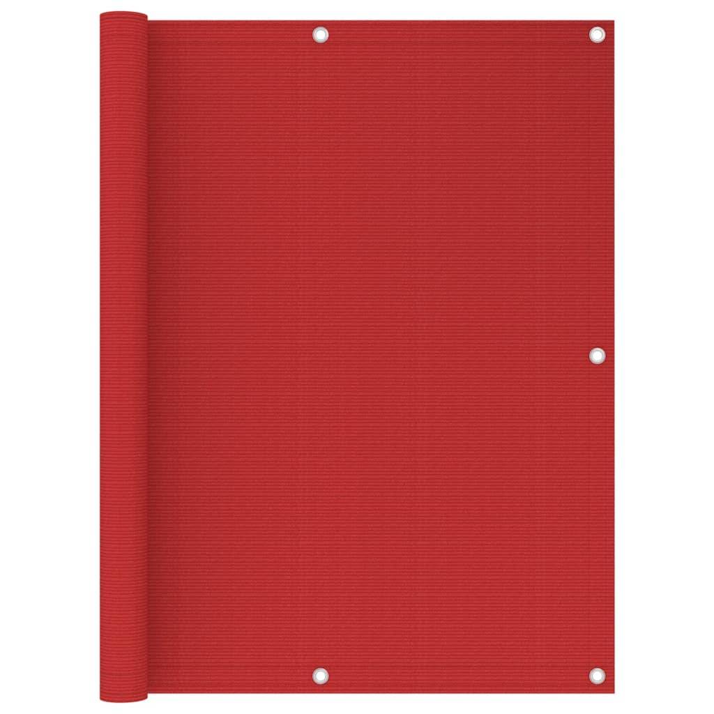 Helloshop26 - Écran de balcon brise pare vue protection confidentialité 120 x 500 cm PEHD rouge - Imagen 1
