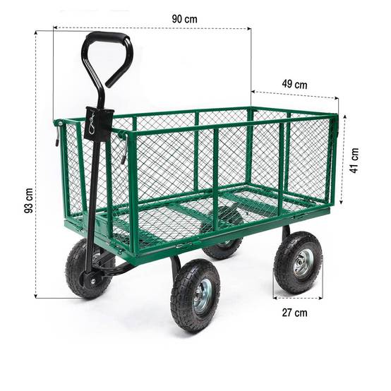 Chariot de Jardin Métal 300 kg – Transport Facile et Robuste - TERRE JARDIN - Image 3