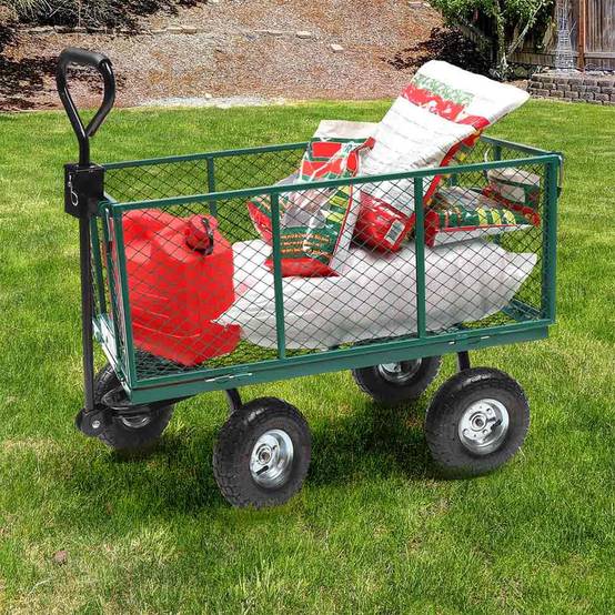 Chariot de Jardin Métal 300 kg – Transport Facile et Robuste - TERRE JARDIN - Image 2