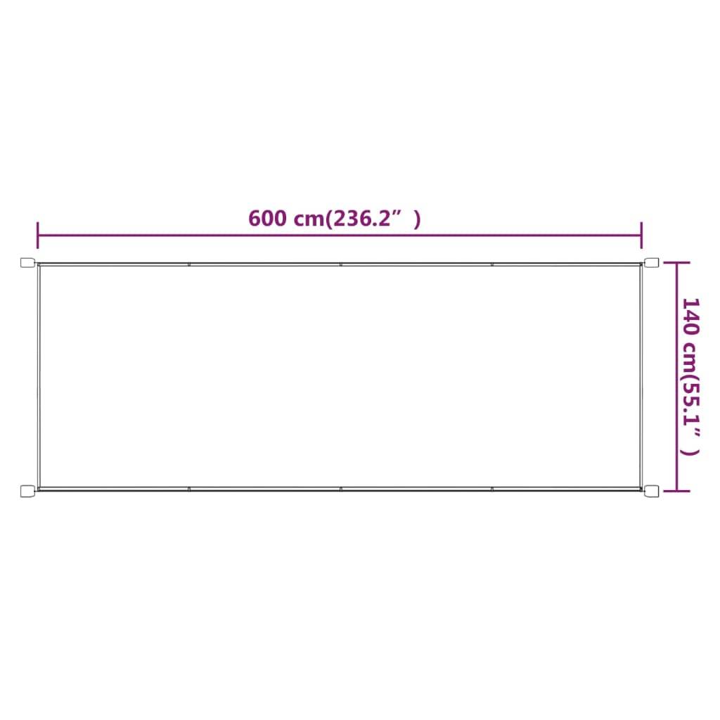 Helloshop26 - Auvent vertical 140 x 600 cm tissu oxford taupe - Imagen 4