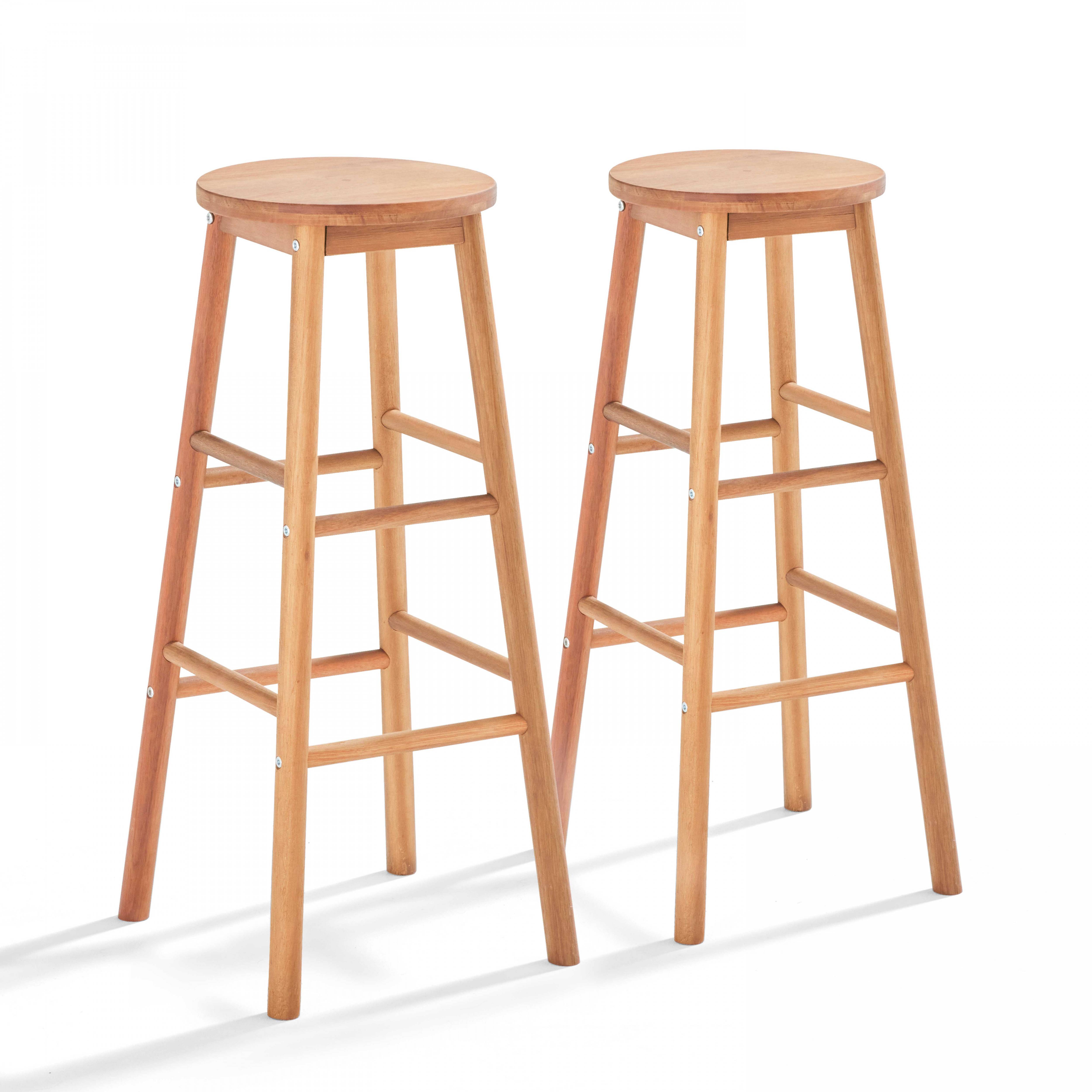 Oviala - Lot de 2 tabourets en bois d'eucalyptus
Poya - Oviala - Imagen 1