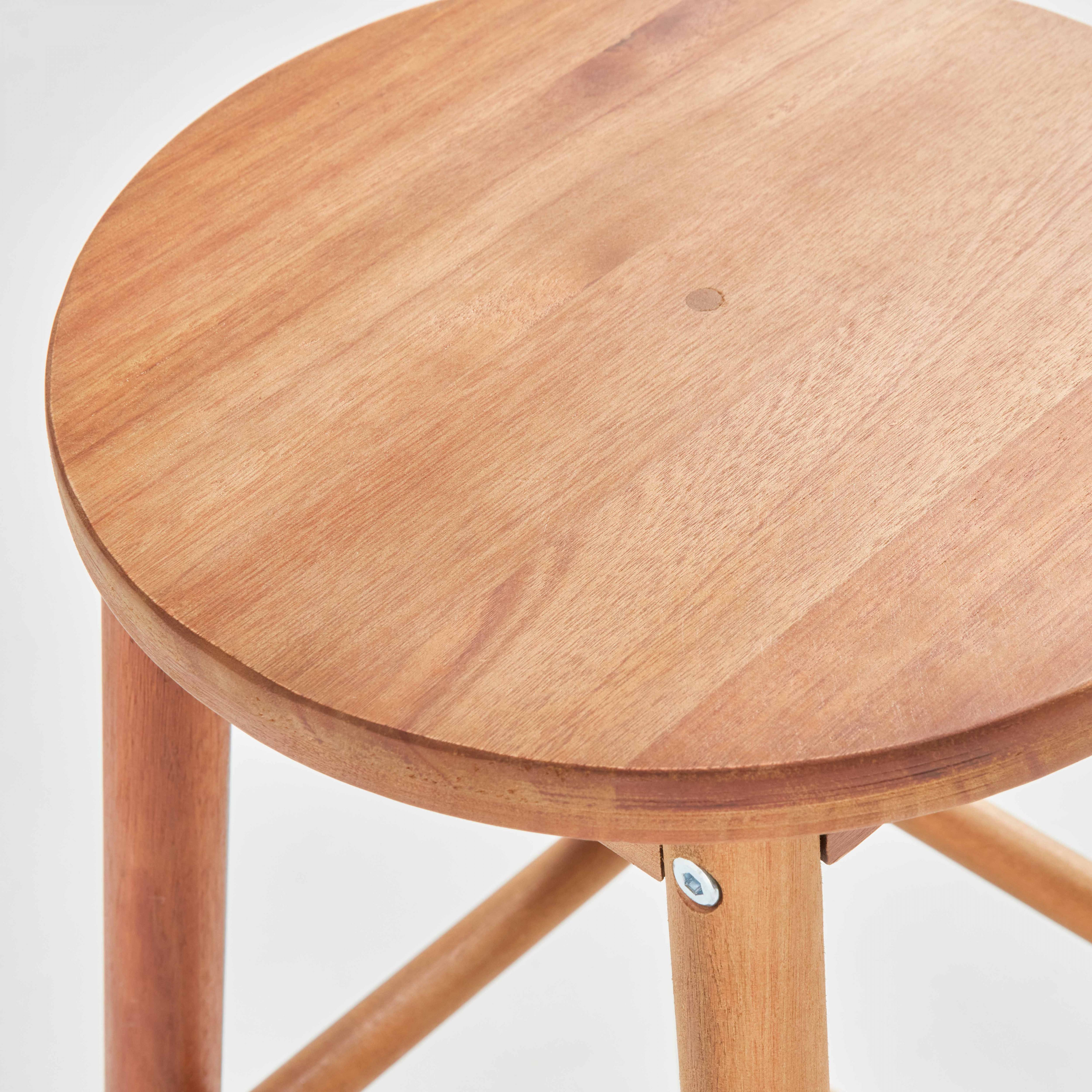 Oviala - Lot de 2 tabourets en bois d'eucalyptus
 Poya - Oviala - Imagen 4