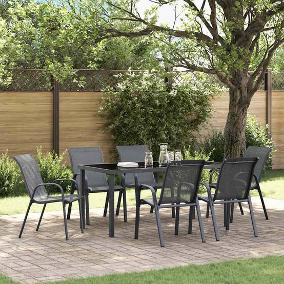 Prolenta Premium - Lot de 6 Chaise bois composite Frynsa Gris 55 X 65 X 89 cm - P87209G - Image 1