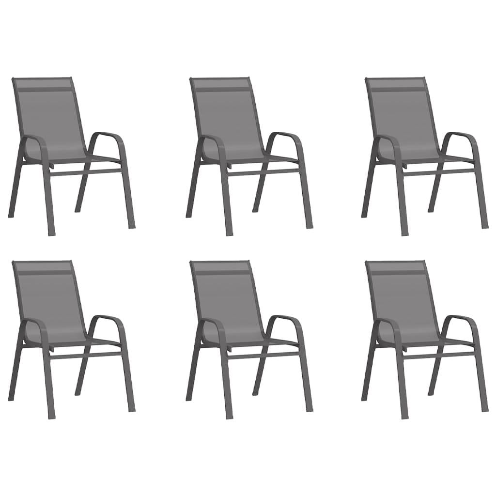 Prolenta Premium - Lot de 6 Chaise bois composite Frynsa Gris 55 X 65 X 89 cm - P87209G - Image 2