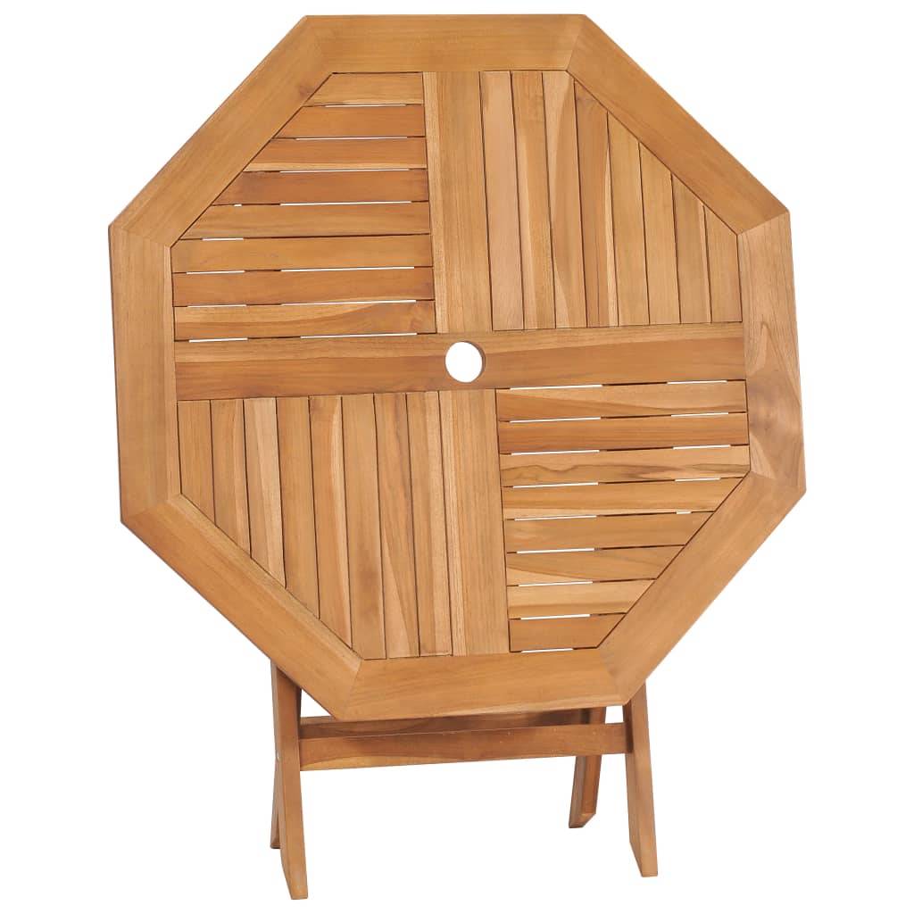 Salon de jardin meuble d'extérieur ensemble de mobilier 5 pièces bois de teck massif - Image 4