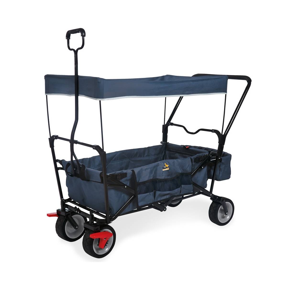 Wagon Pliable Pinolino Paxi Dlx Comfort avec Frein en Bleu Marine - Image 1