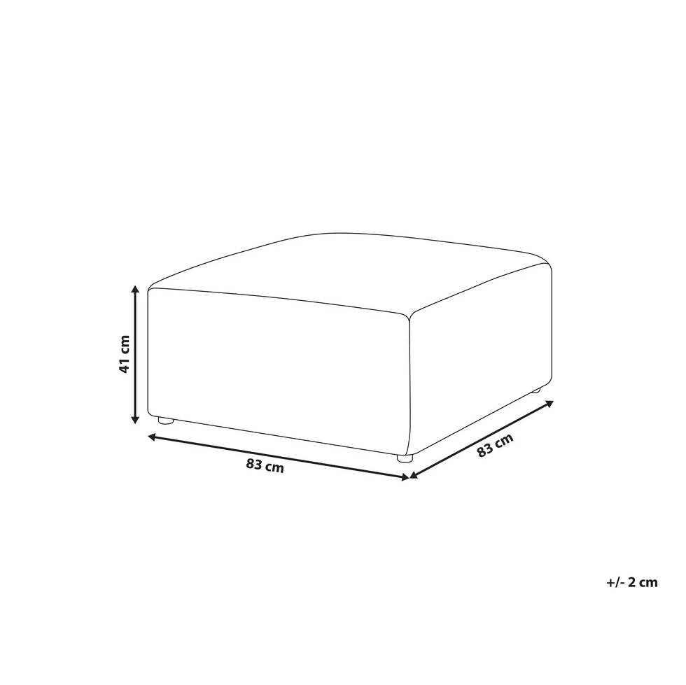 Beliani - Pouf ottoman Velours côtelé Beige LEMVIG - 83x83x41- Beliani - Image 3